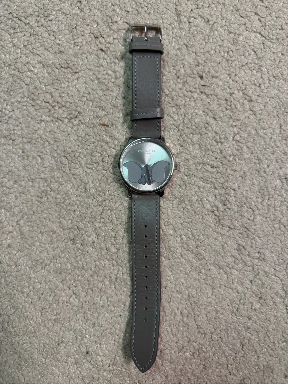 NEW!! Women’s Coach x Disney Gray Dumbo Character Watch with Silver Dial